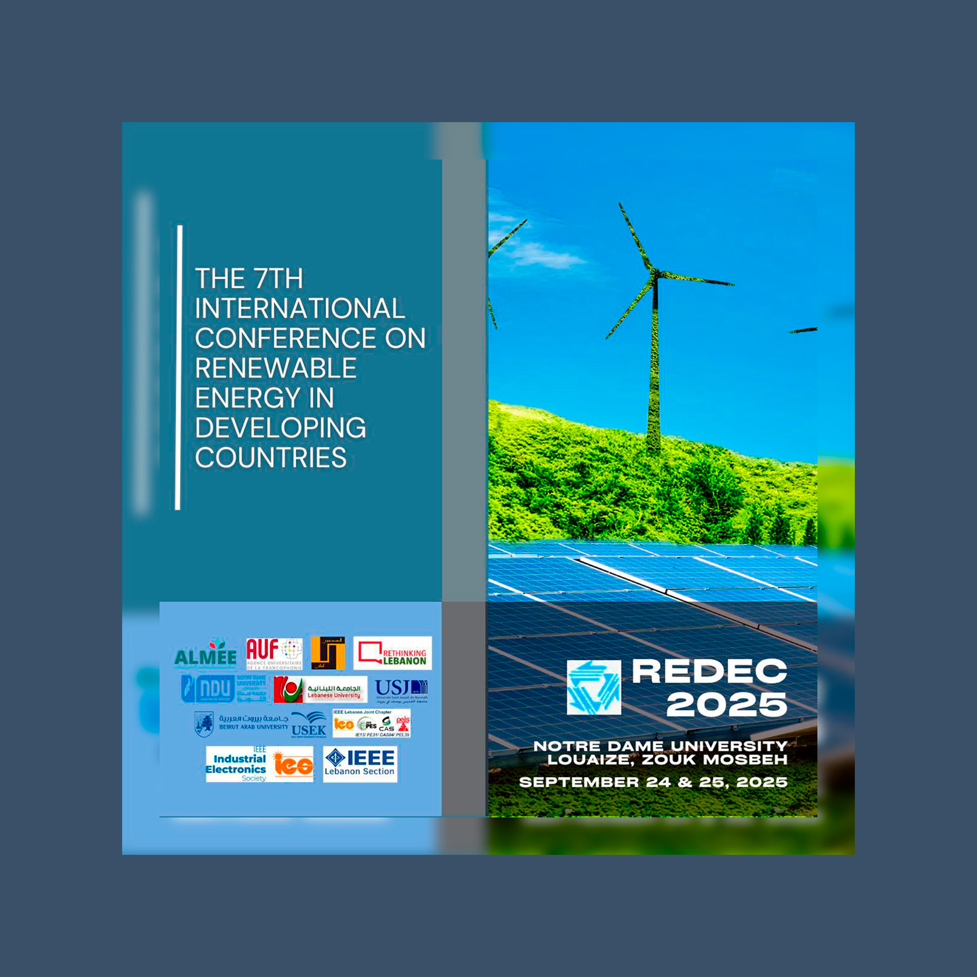 Poster of the REDEC 2025 International Conference on Renewable Energy in Developing Countries